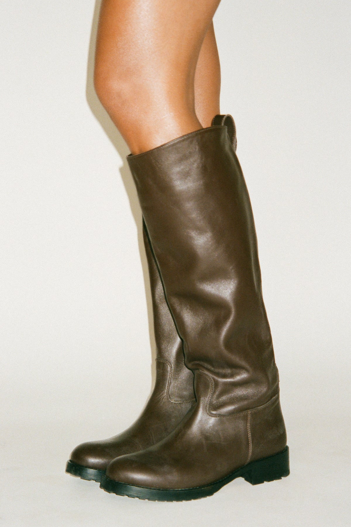 Marit - Leather riding boot I Dark Chocolate Dark Chocolate 36 1 - Rabens Saloner