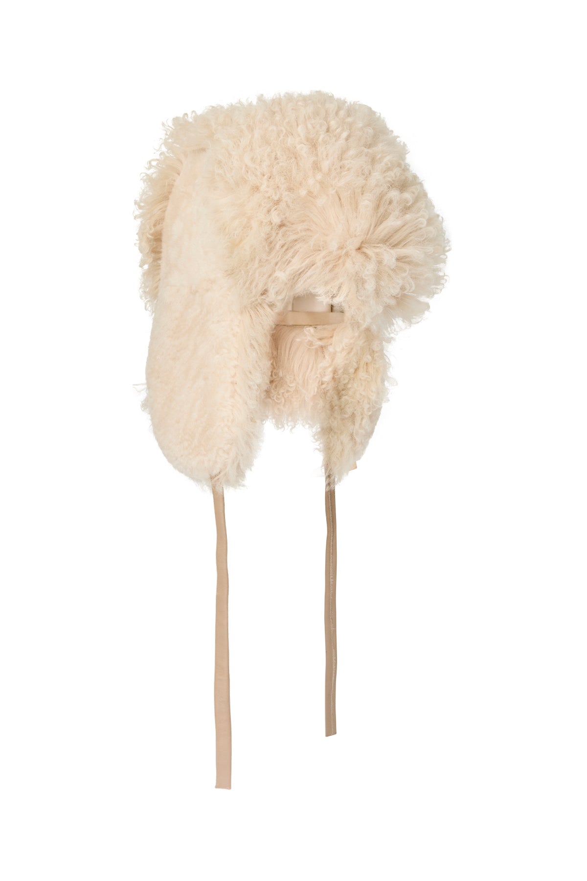Lune - Duo shearling hat I Chalk Chalk O/S 1 - Rabens Saloner