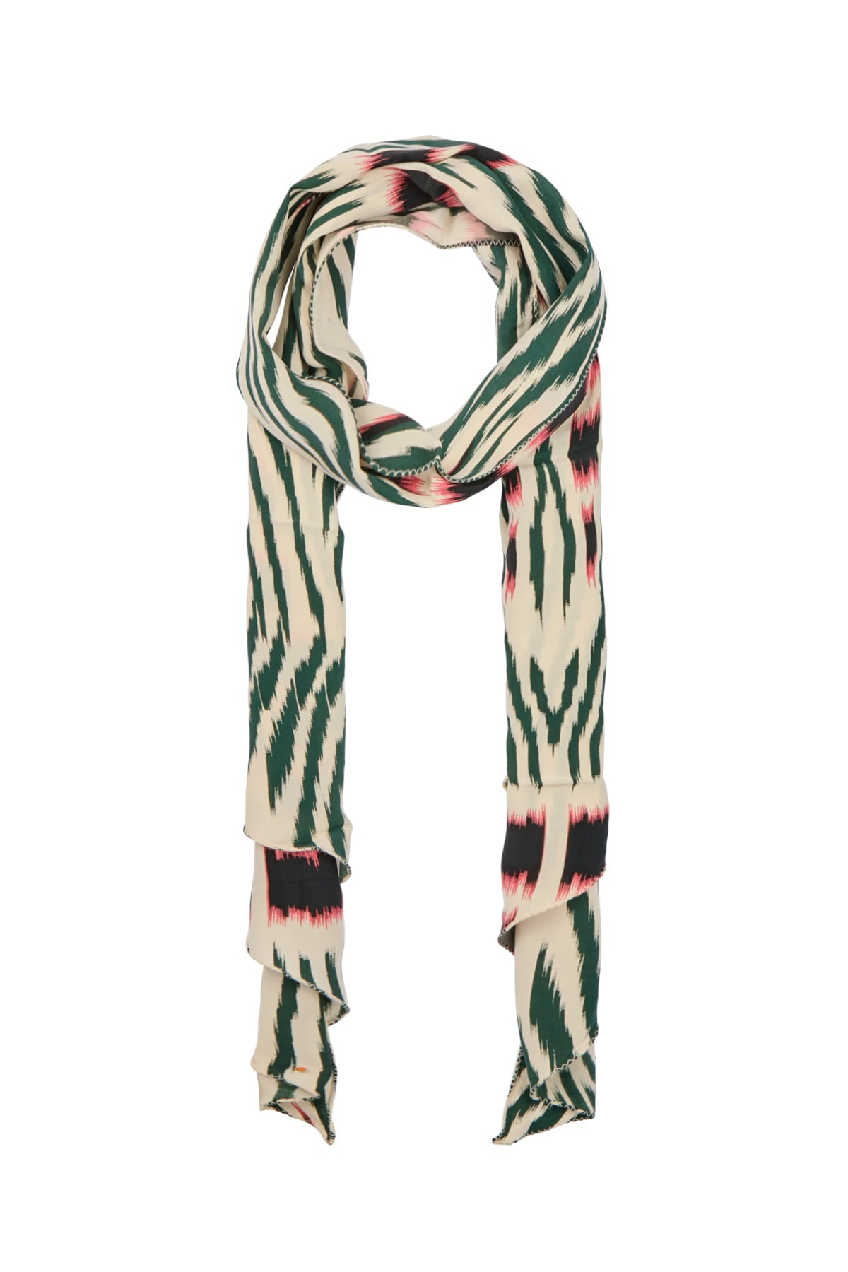 Tatiana - Ikat tie scarf I Forest pink sand Forest pink sand O/S 1 - Rabens Saloner