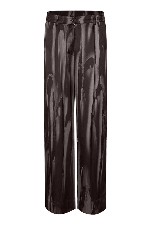 Abia - Mottled wide leg pant I Grey combo Grey combo XS  1 - Rabens Saloner