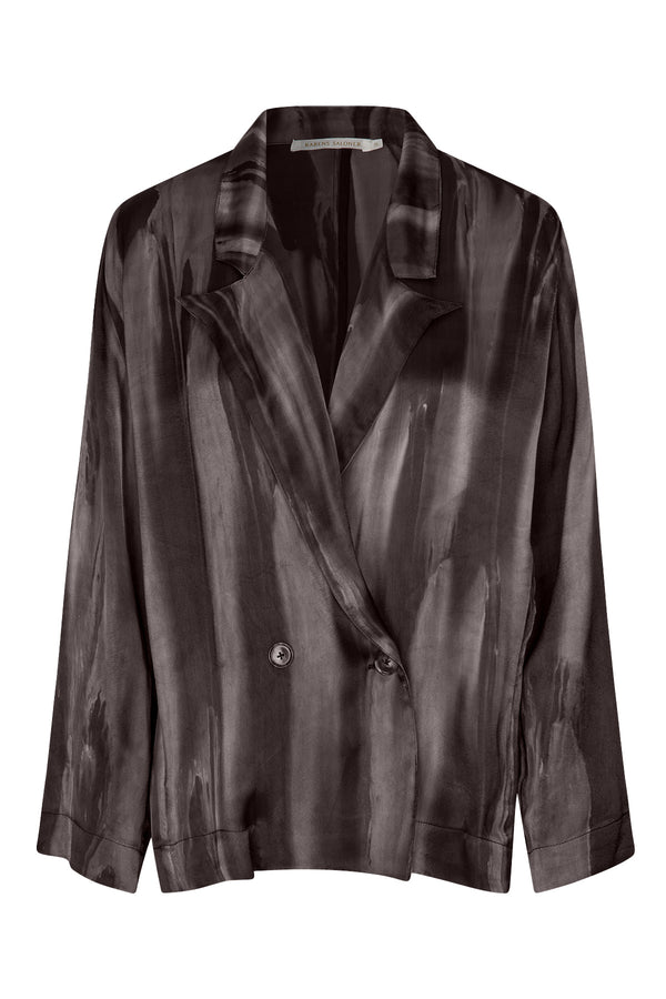 Abeera - Mottled cropped jacket I Grey combo