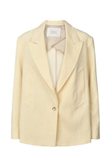Loza - Easy tailoring jacket I Yellow stripe Yellow stripe XS  4 - Rabens Saloner