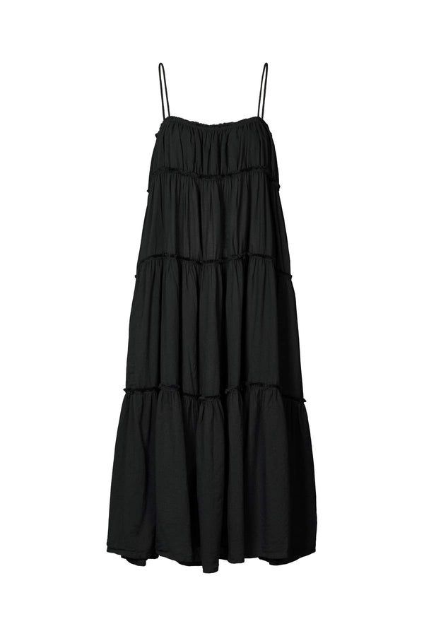 Kadie - Cotton string dress I Black Black XS  1 - Rabens Saloner