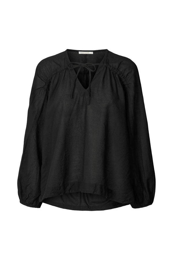 Roxy - Cotton blouse I Black Black XS  1 - Rabens Saloner