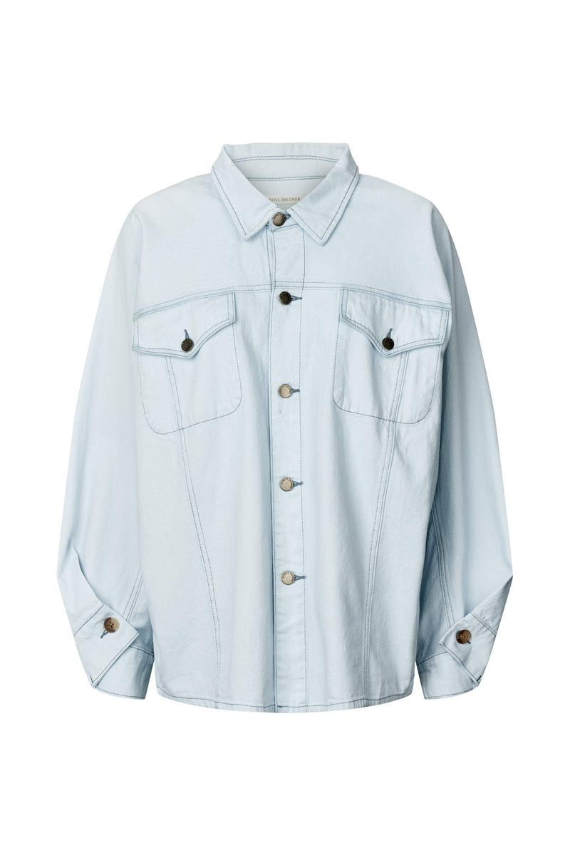 Jeja - Denim light shirt jacket I Light wash denim Light wash denim XS/S  7 - Rabens Saloner