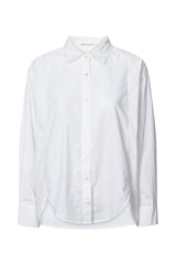 Lorna - Poplin bib front shirt I White White XS  1 - Rabens Saloner
