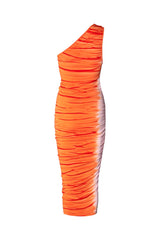 Lua - Tidal one shoulder dress I Orange combo    7 - Rabens Saloner