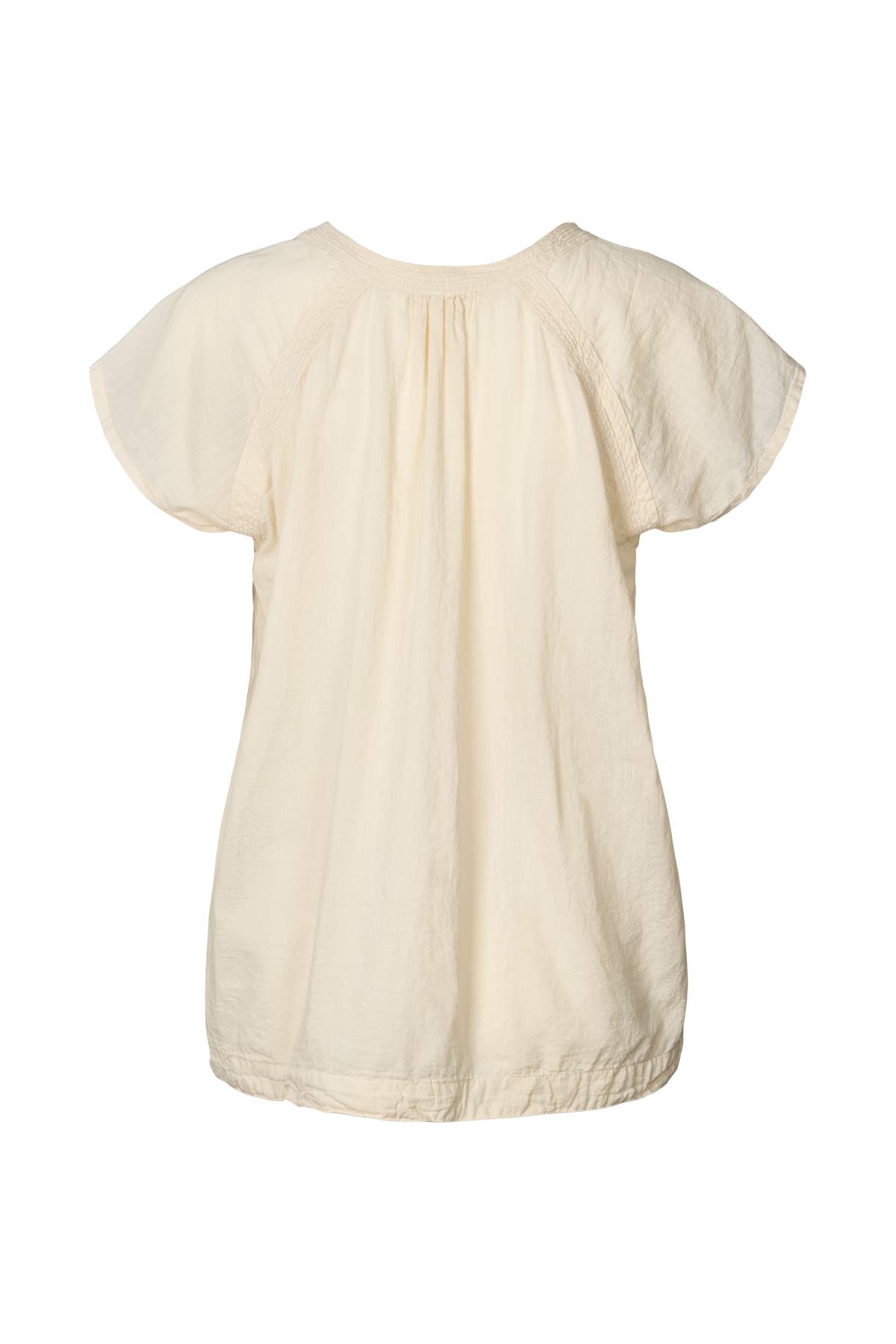Dipsy - Cotton V-neck top I Sandstone 3 - Rabens Saloner