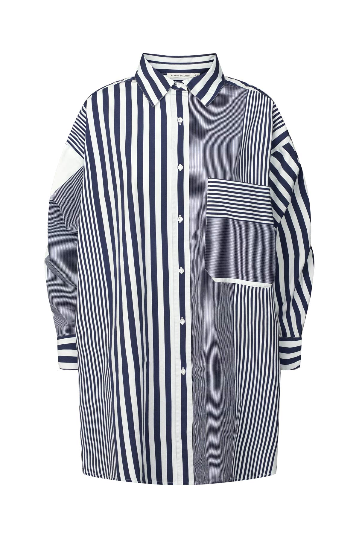 Bobbie - Medley stripe oversized shirt I Navy stripe Navy stripe XS/S 1 - Rabens Saloner