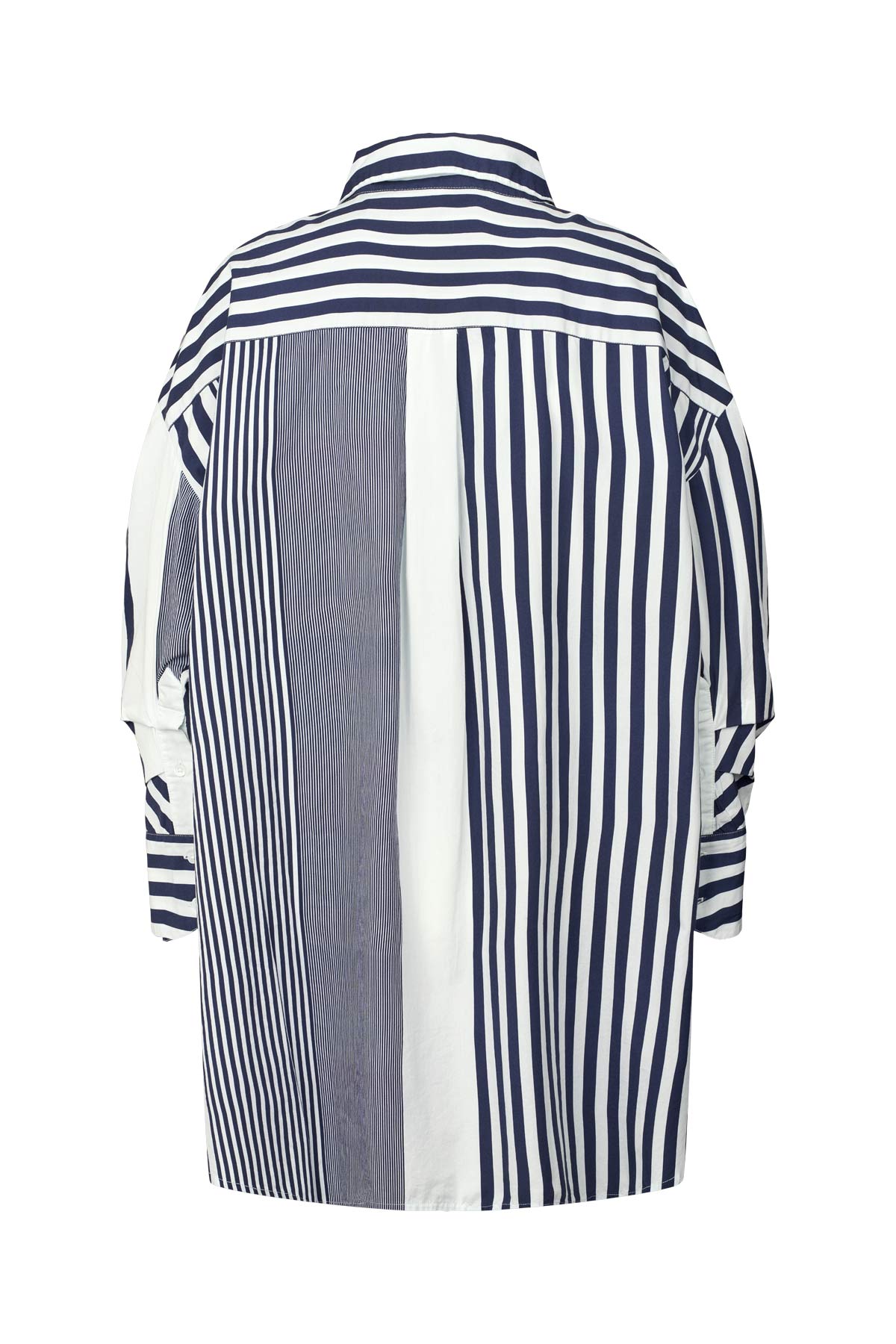 Bobbie - Medley stripe oversized shirt I Navy stripe 2 - Rabens Saloner