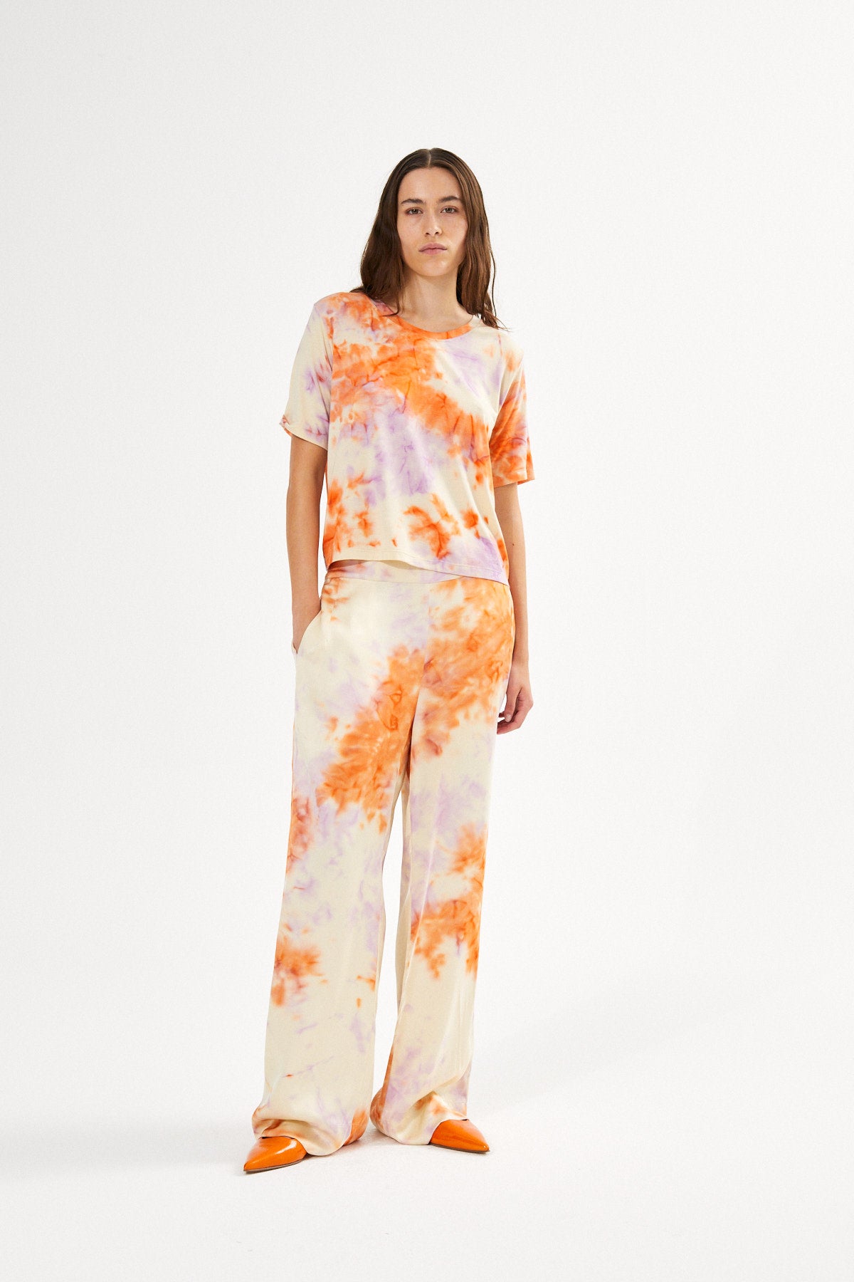 Alisa - Fusion wide leg pants I Ametrine combo 1 - Rabens Saloner