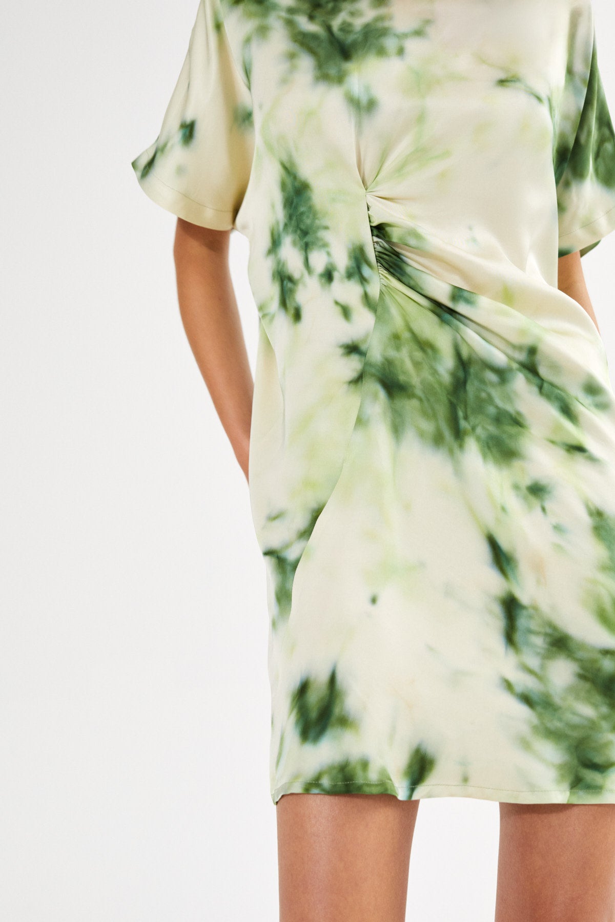 Inaz - Fusion draped pick up dress I Emerald combo 4 - Rabens Saloner