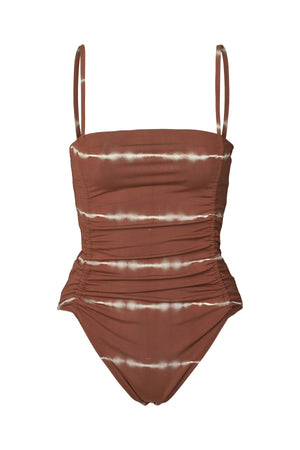 Sali - Ripples swimsuit I Brown combo Brown combo XS 4 - Rabens Saloner