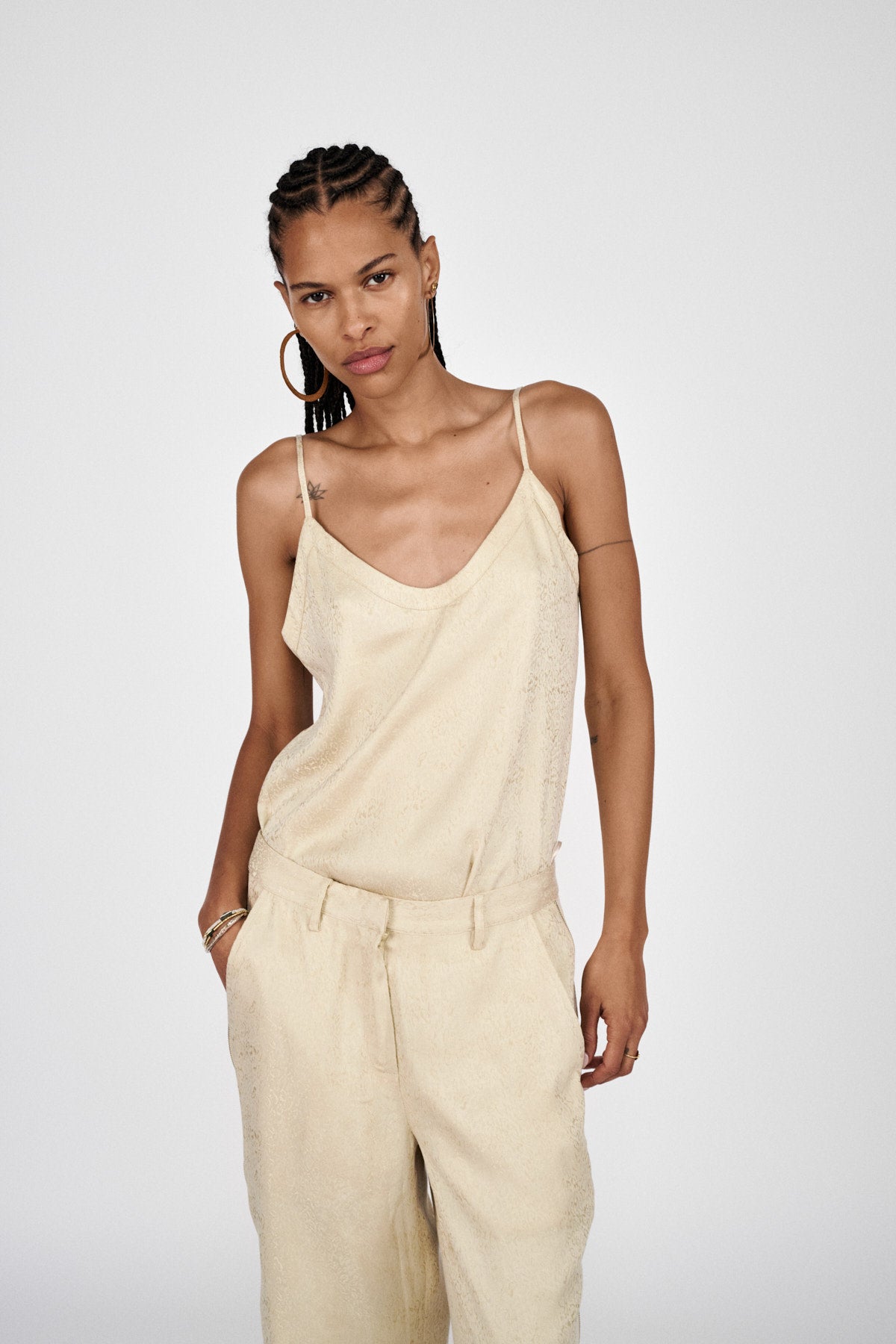 Glæde - Cluster jacquard camisole top I Fiber 1 - Rabens Saloner