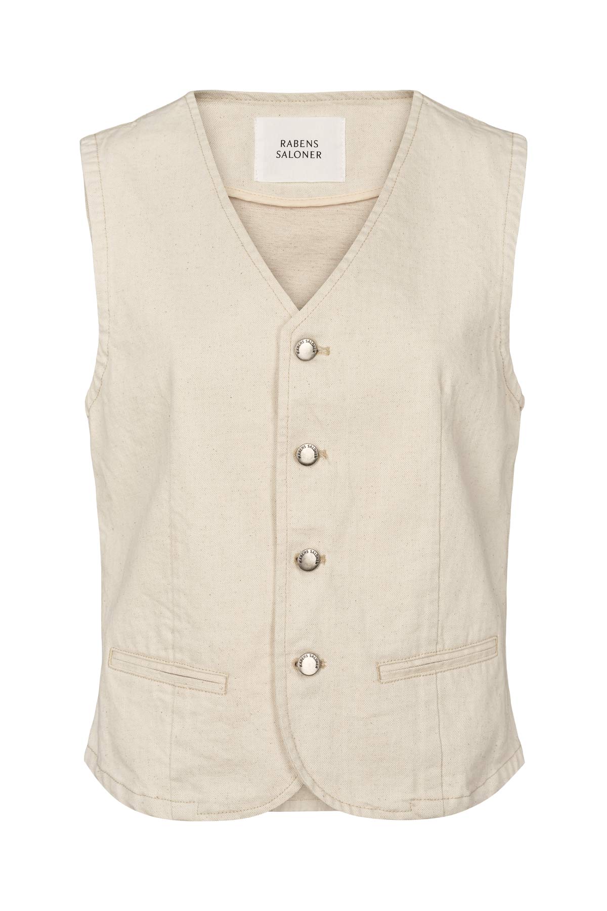 Banu - Denim ecru vest I Ecru Ecru XS 3 - Rabens Saloner