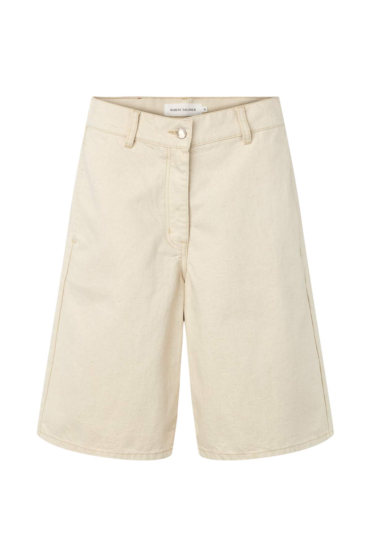 Raha - Denim ecru wide shorts I Ecru Ecru XS 4 - Rabens Saloner