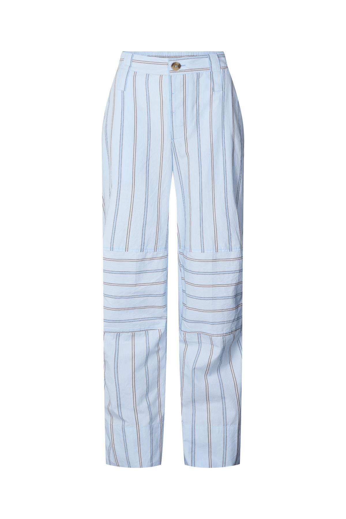 Fresia - Reverse stripe military pants I Blue pyjama stripe Blue pyjama stripe XS 7 - Rabens Saloner