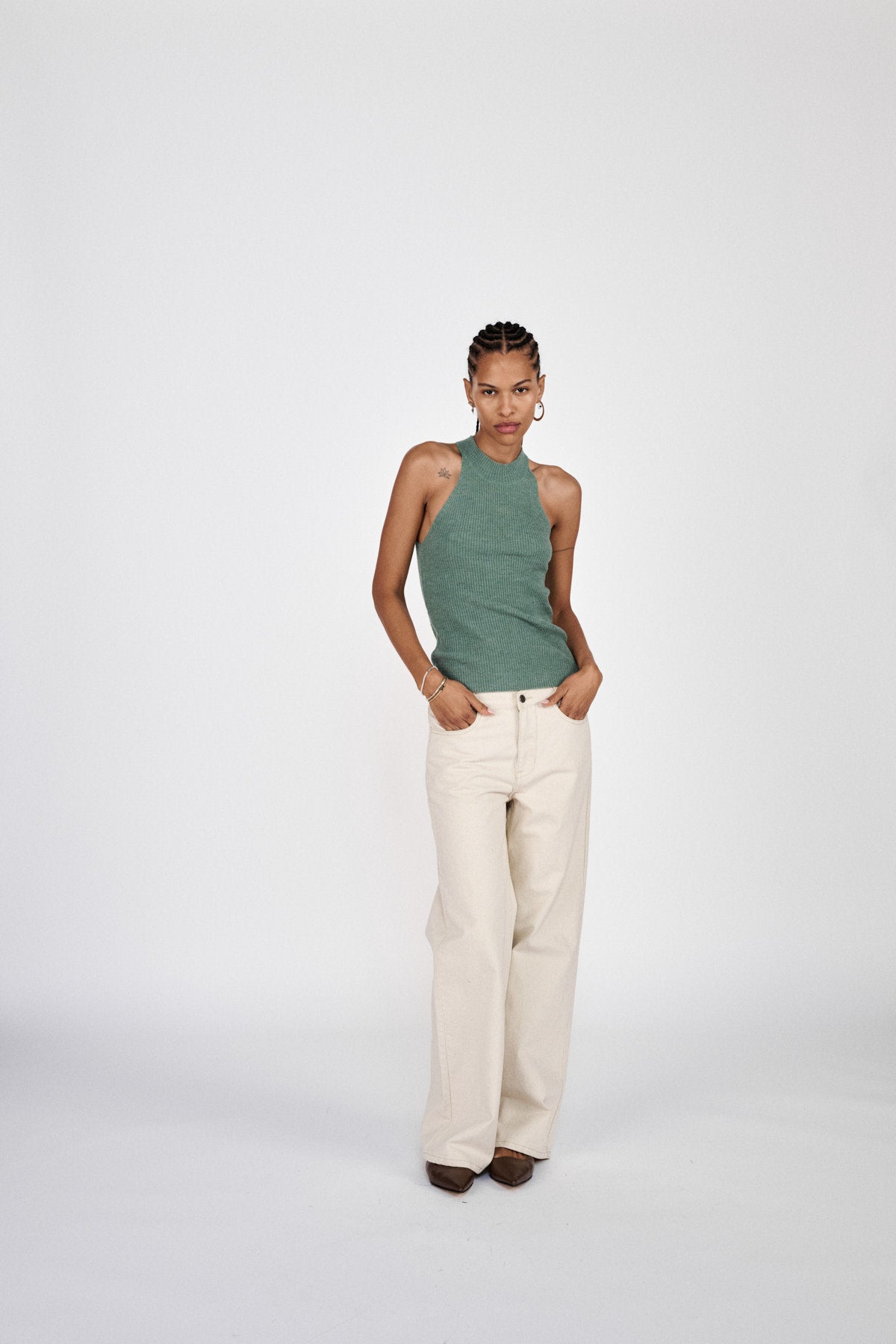 Erika - Airy tank top I Soft jade 5 - Rabens Saloner