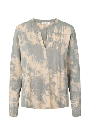 Matie - Misty placket long sleeve top I Aluminium combo Aluminium combo XS 3 - Rabens Saloner