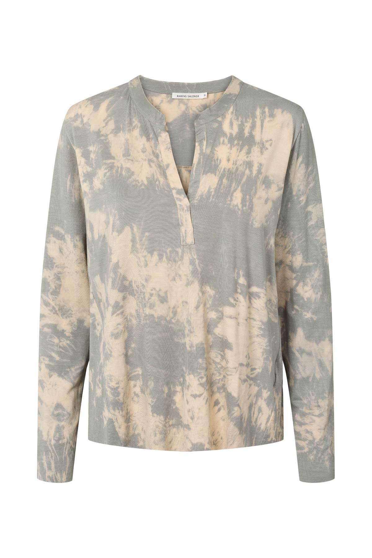Matie - Misty placket long sleeve top I Aluminium combo Aluminium combo XS 3 - Rabens Saloner