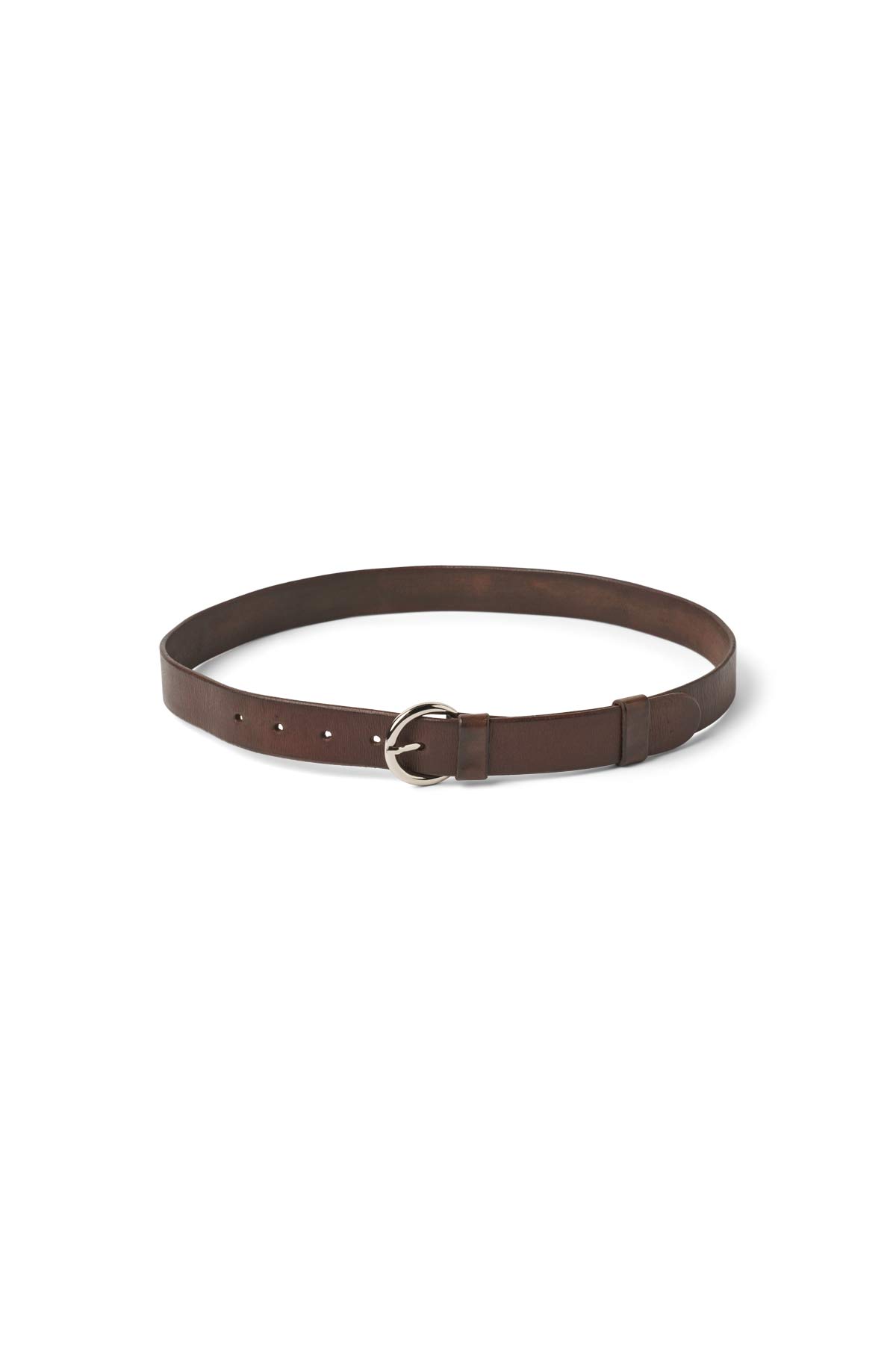 Gerly - Leather slim belt I Dark brown Dark brown 70 3 - Rabens Saloner
