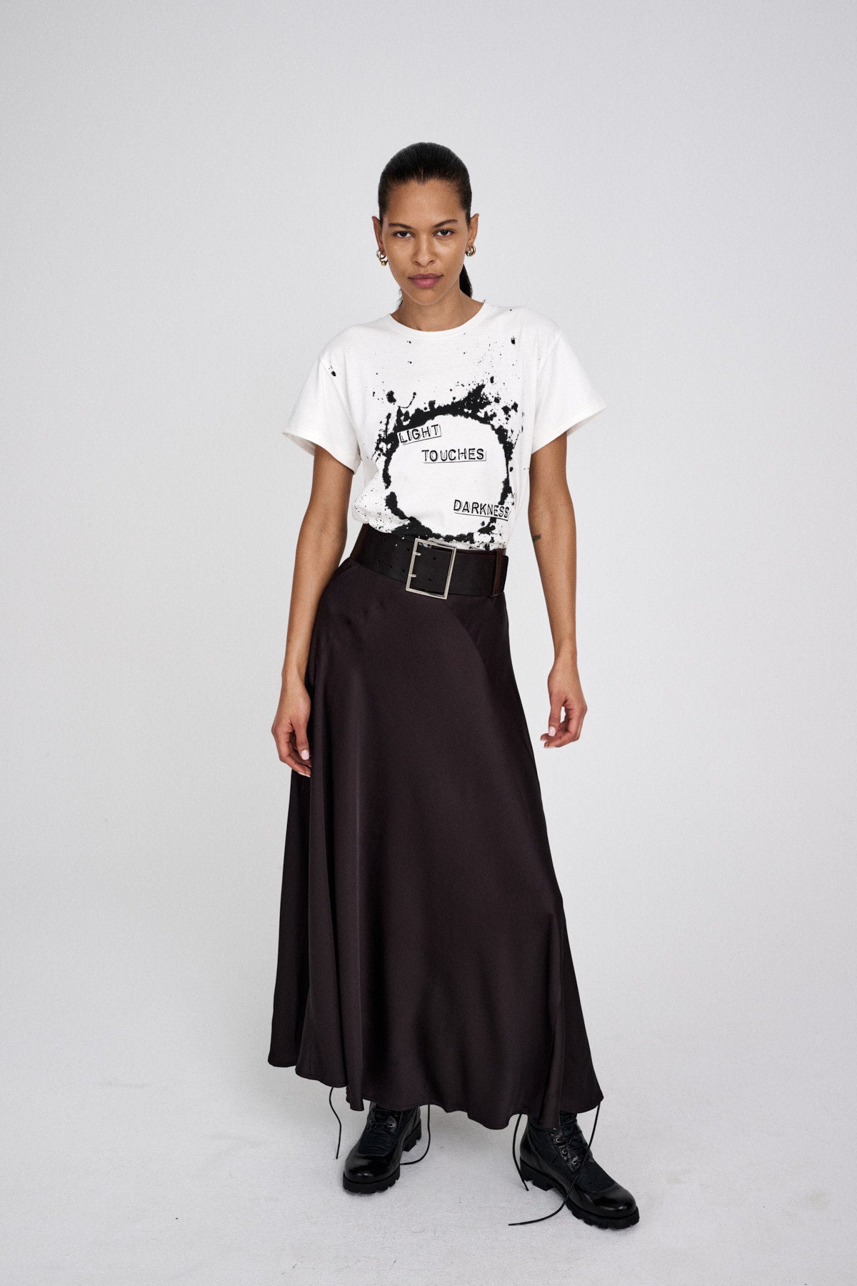 Gerde - Leather wide belt I Black 3 - Rabens Saloner