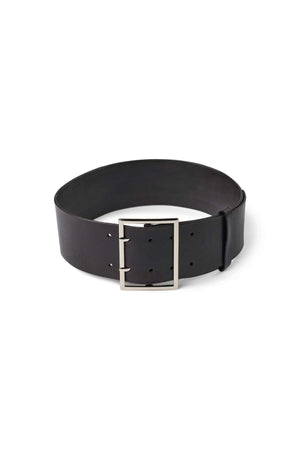Gerde - Leather wide belt I Black Black 75 4 - Rabens Saloner