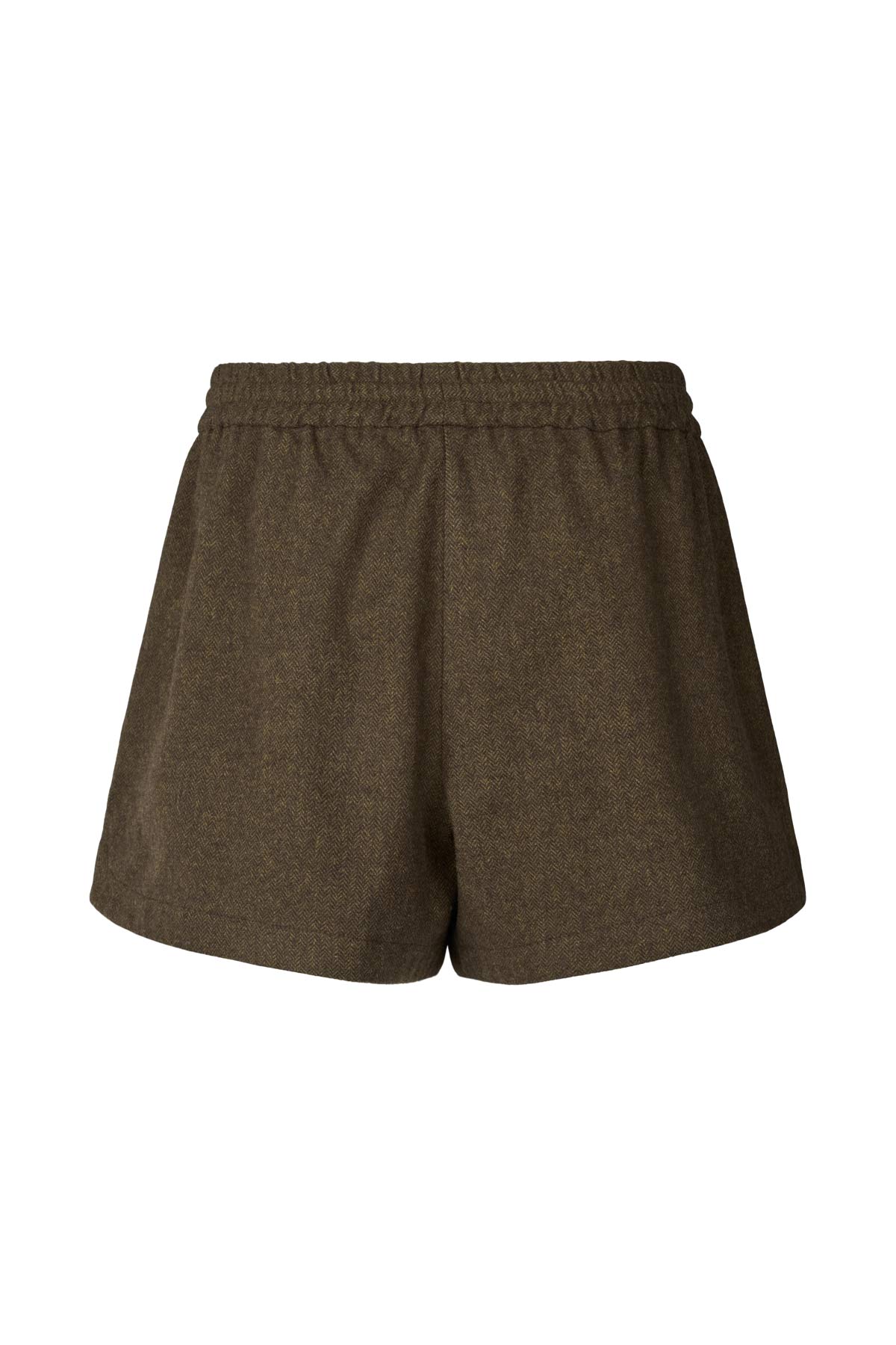 Olu - Mini herringbone shorts I Dark brown 6 - Rabens Saloner