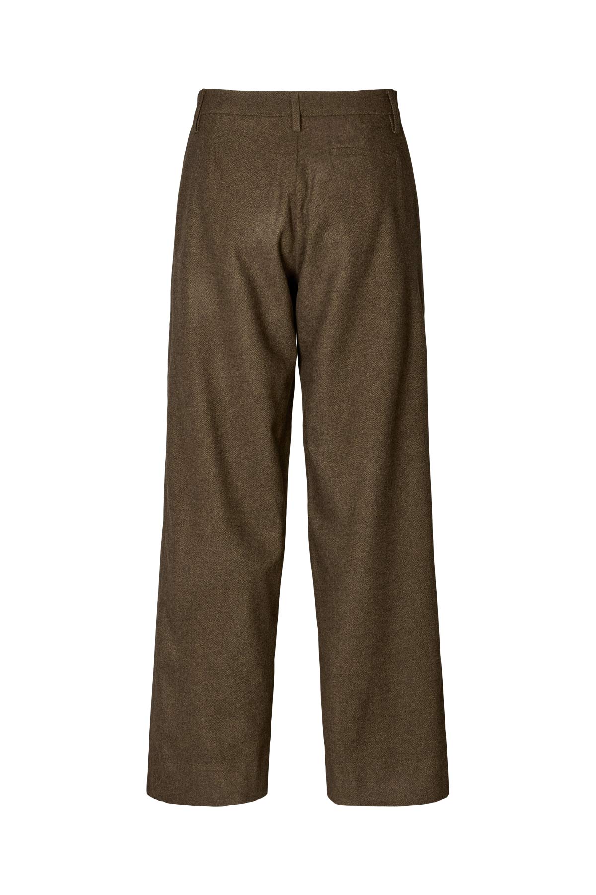 Kesia - Mini herringbone pants I Dark brown 5 - Rabens Saloner