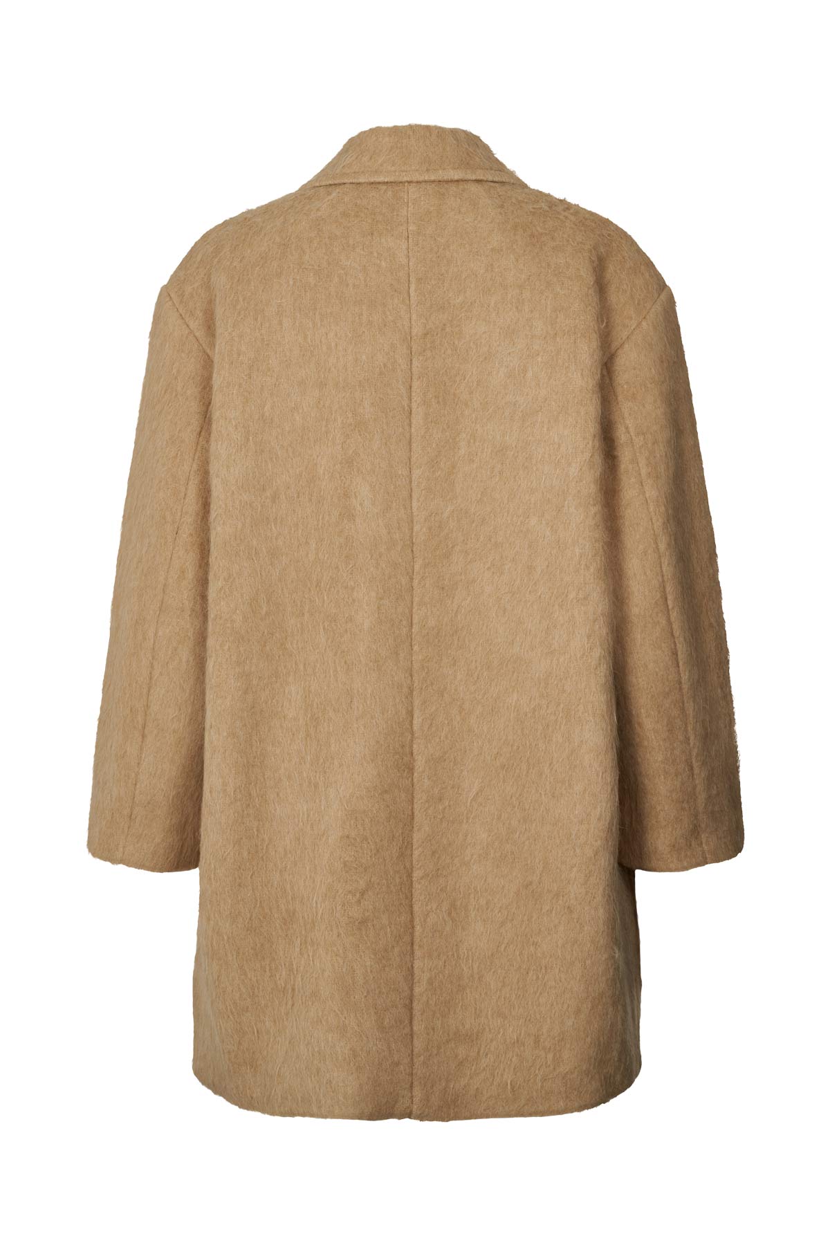 Leanna - Fuzzy oversized coat I Oatmeal 2 - Rabens Saloner