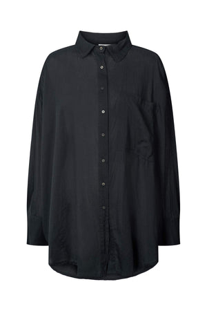 Noah - Cotton oversized shirt I Black Black XS/S 1 - Rabens Saloner