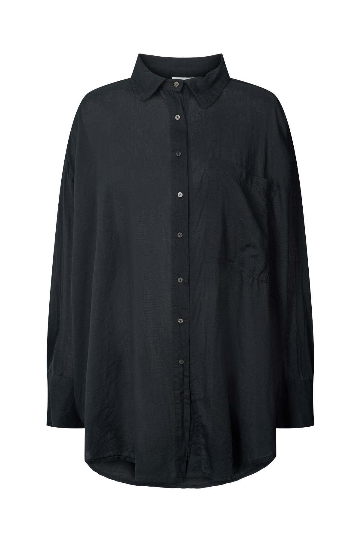 Noah - Cotton oversized shirt I Black Black XS/S 1 - Rabens Saloner