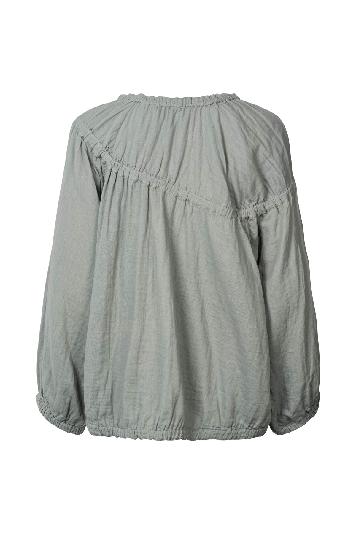 Lotte - Cotton dbl elasticated top I Grey mist 2 - Rabens Saloner