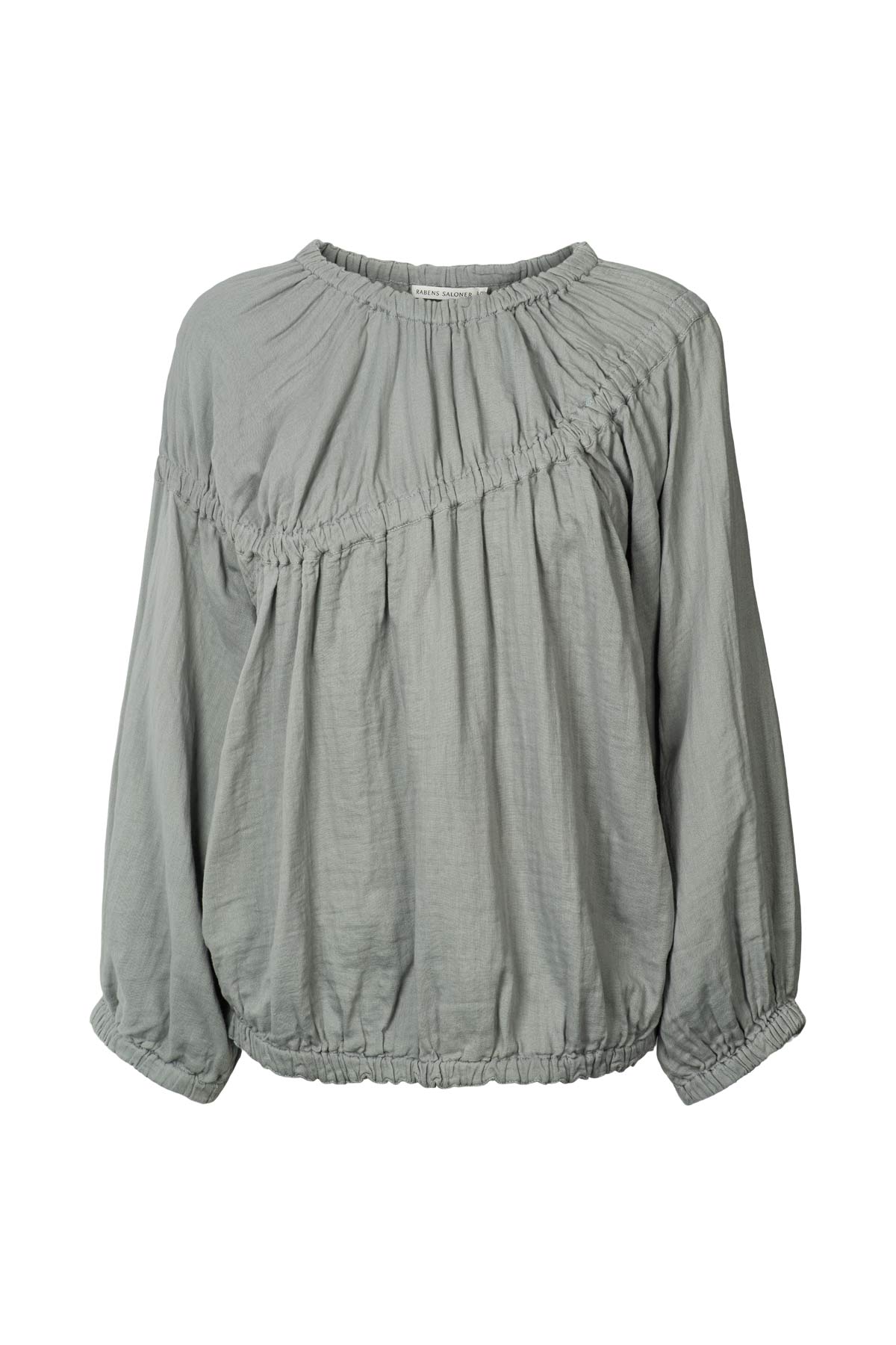 Lotte - Cotton dbl elasticated top I Grey mist Grey mist XS/S 1 - Rabens Saloner