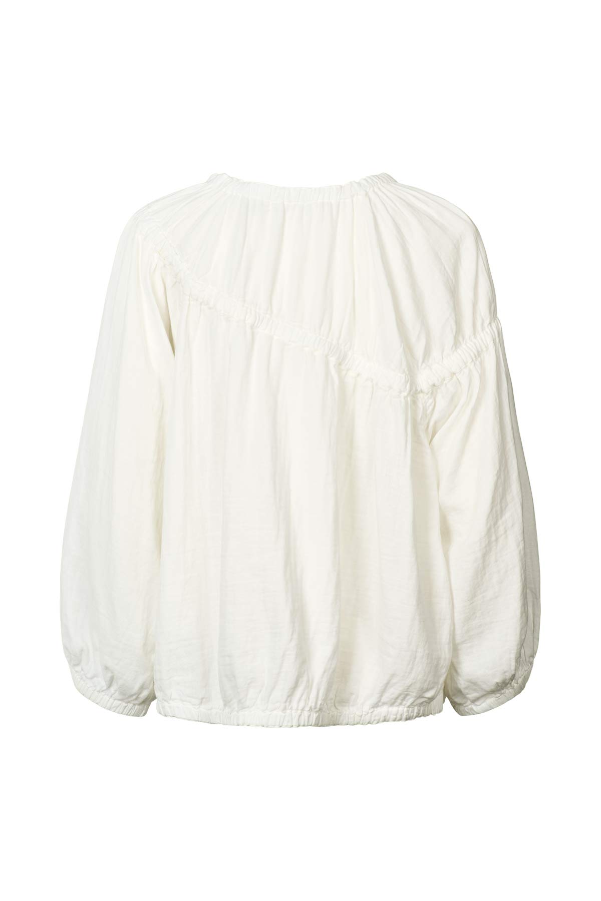 Lotte - Cotton dbl elasticated top I White 2 - Rabens Saloner