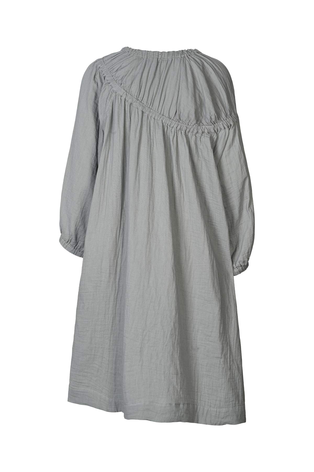 Mae - Cotton dbl elasticated dress I Grey mist 5 - Rabens Saloner