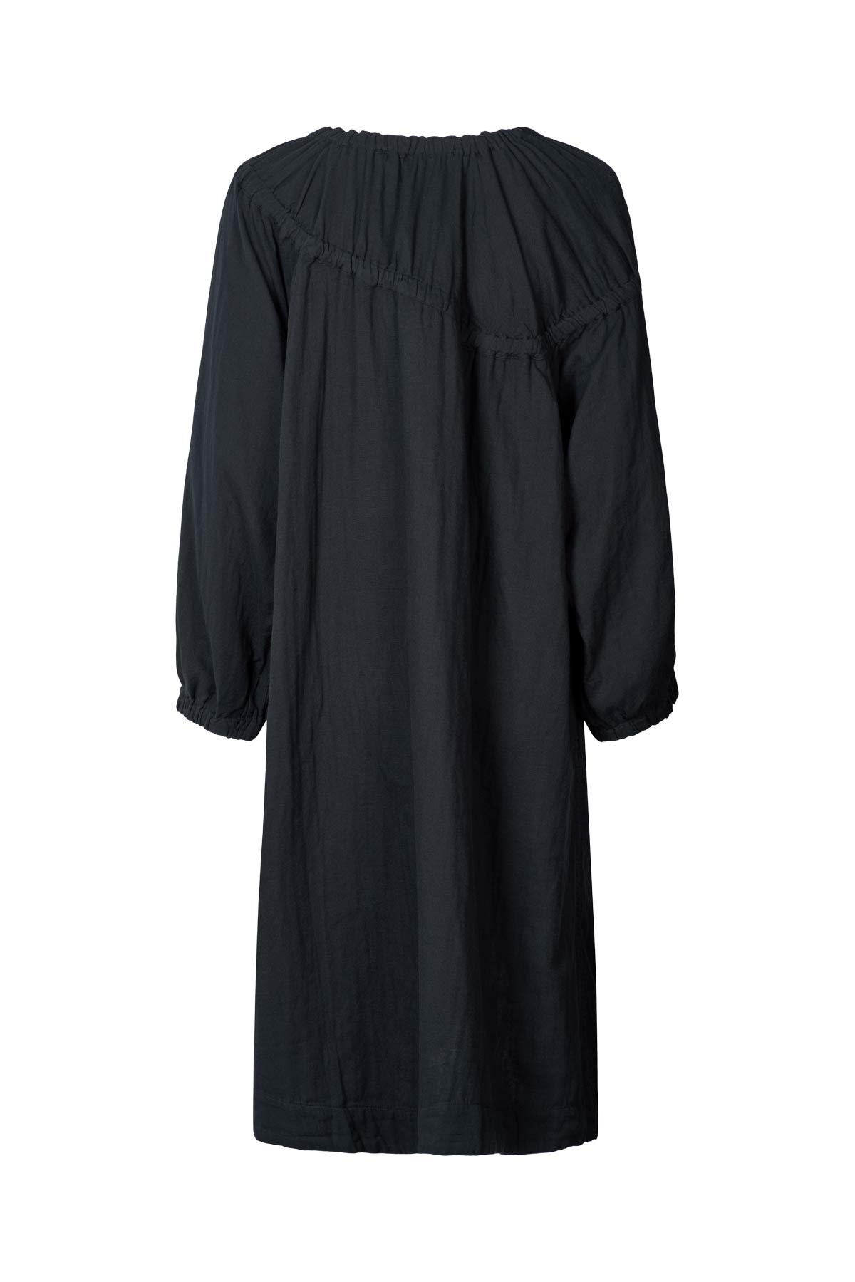 Mae - Cotton dbl elasticated dress I Black 2 - Rabens Saloner