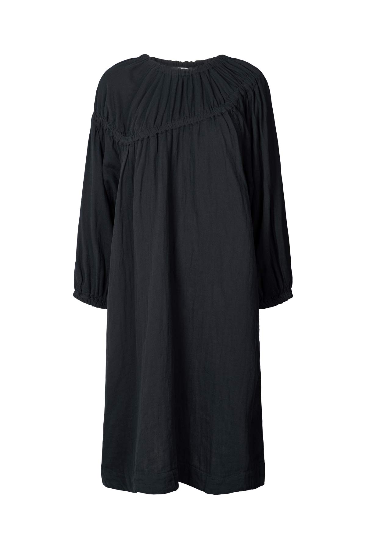 Mae - Cotton dbl elasticated dress I Black Black XS/S 1 - Rabens Saloner
