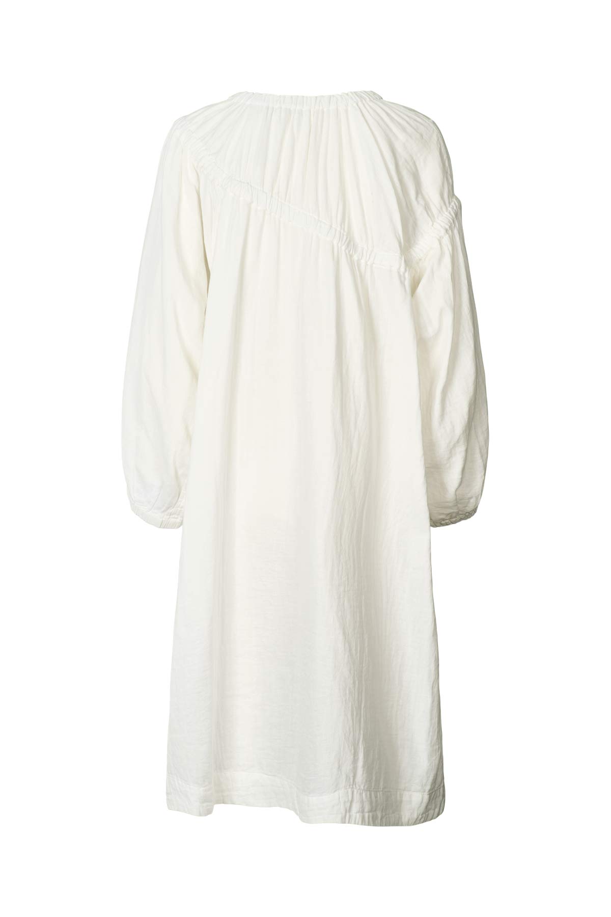 Mae - Cotton dbl elasticated dress I White 2 - Rabens Saloner