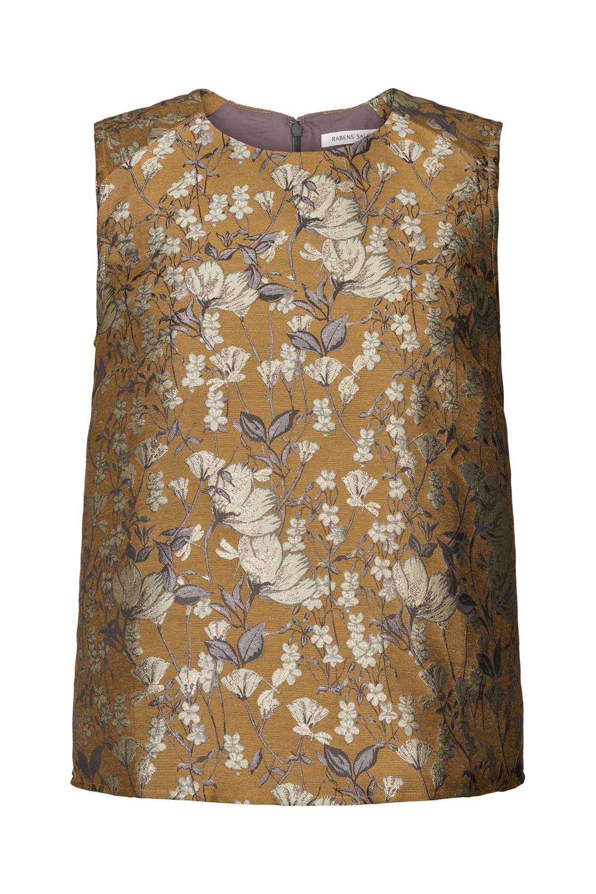 Piper - Ottoman jacquard top I Golden combo Golden combo XS 4 - Rabens Saloner