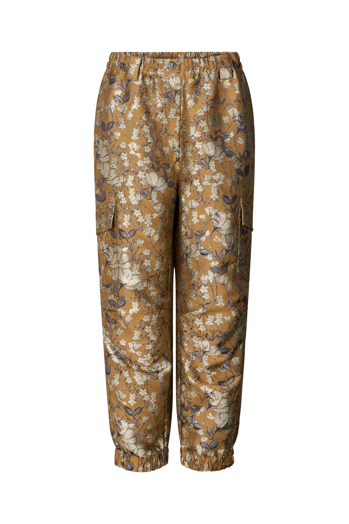 Achola - Ottoman jacquard cargo pants I Golden combo Golden combo XS 4 - Rabens Saloner