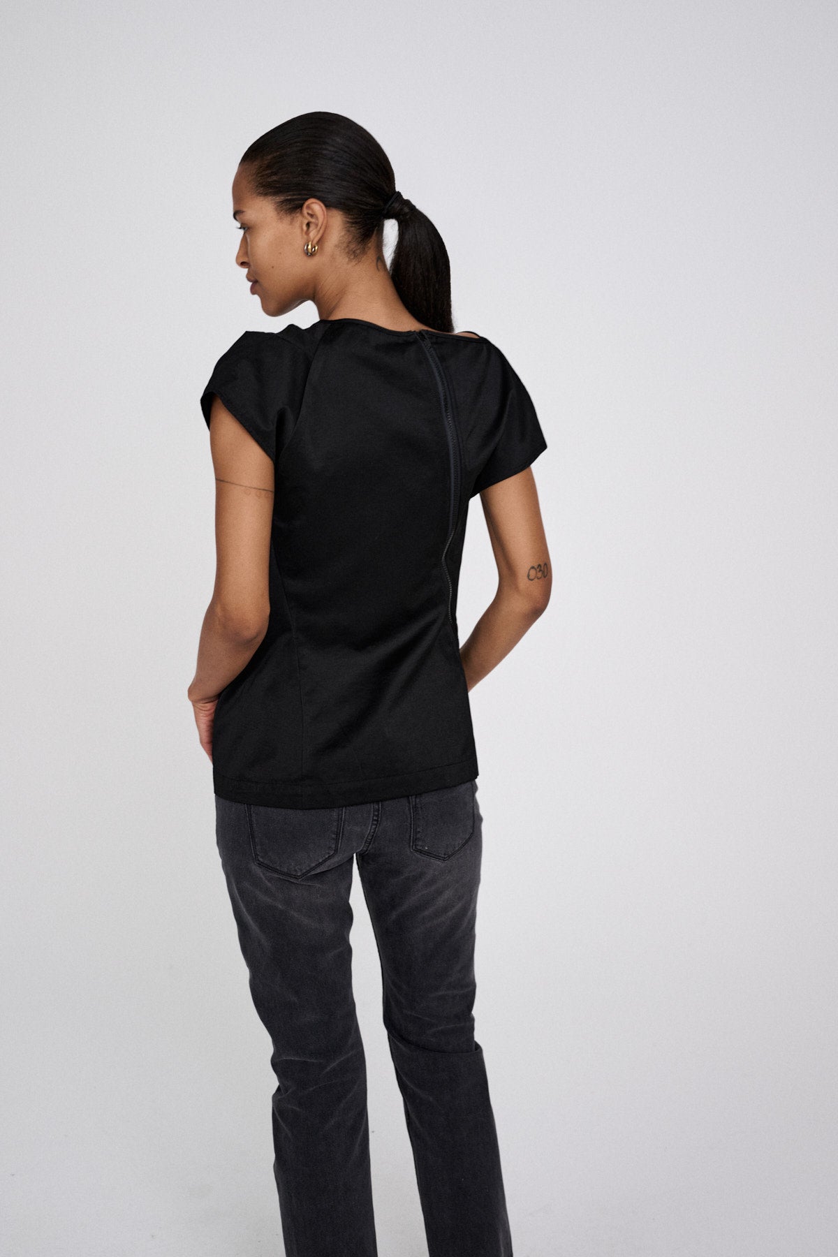 Cigga - Cotton fusion top I Pirate black 3 - Rabens Saloner
