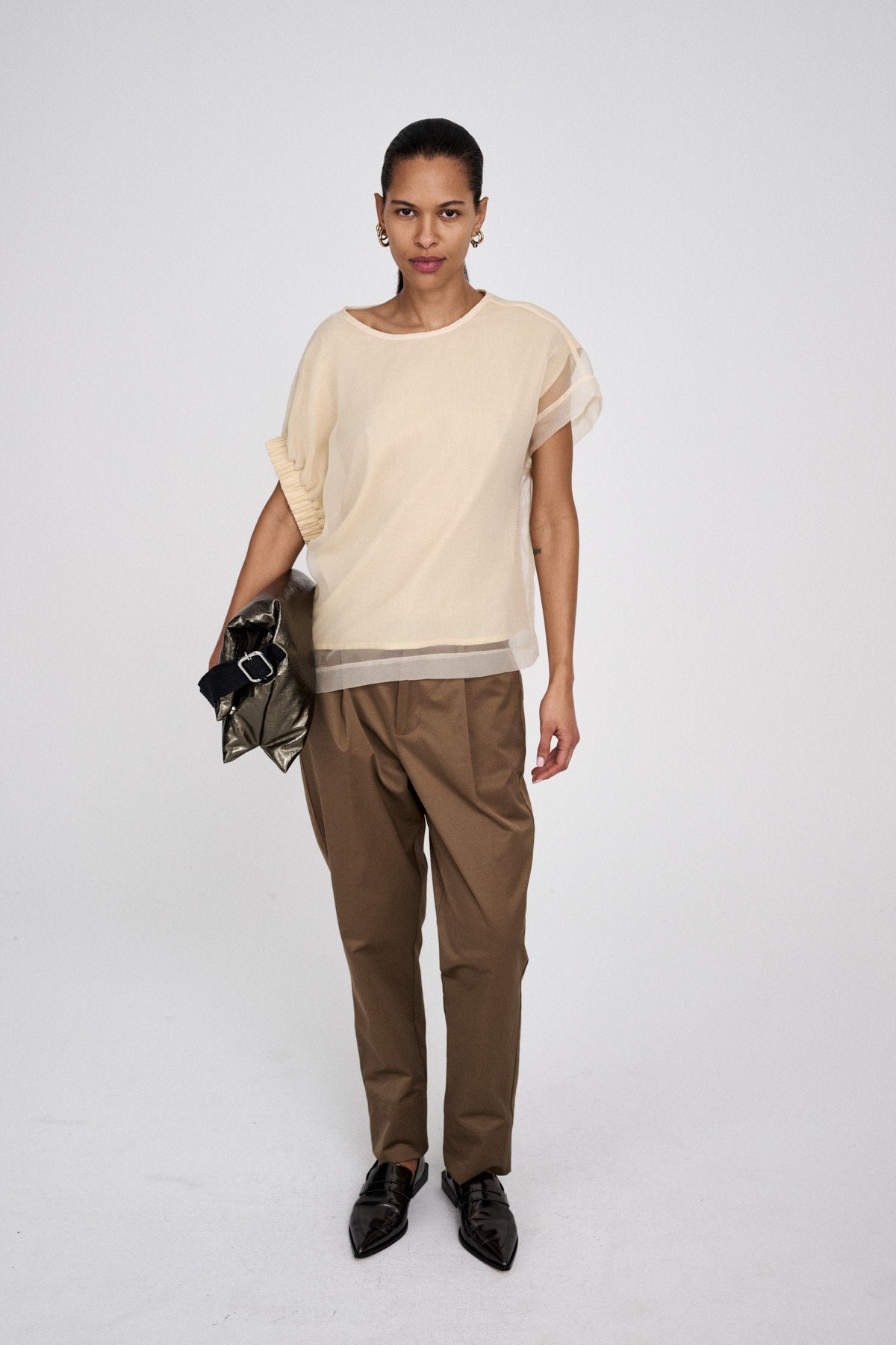 Raina - Cotton fusion pleat pants I Cub 1 - Rabens Saloner