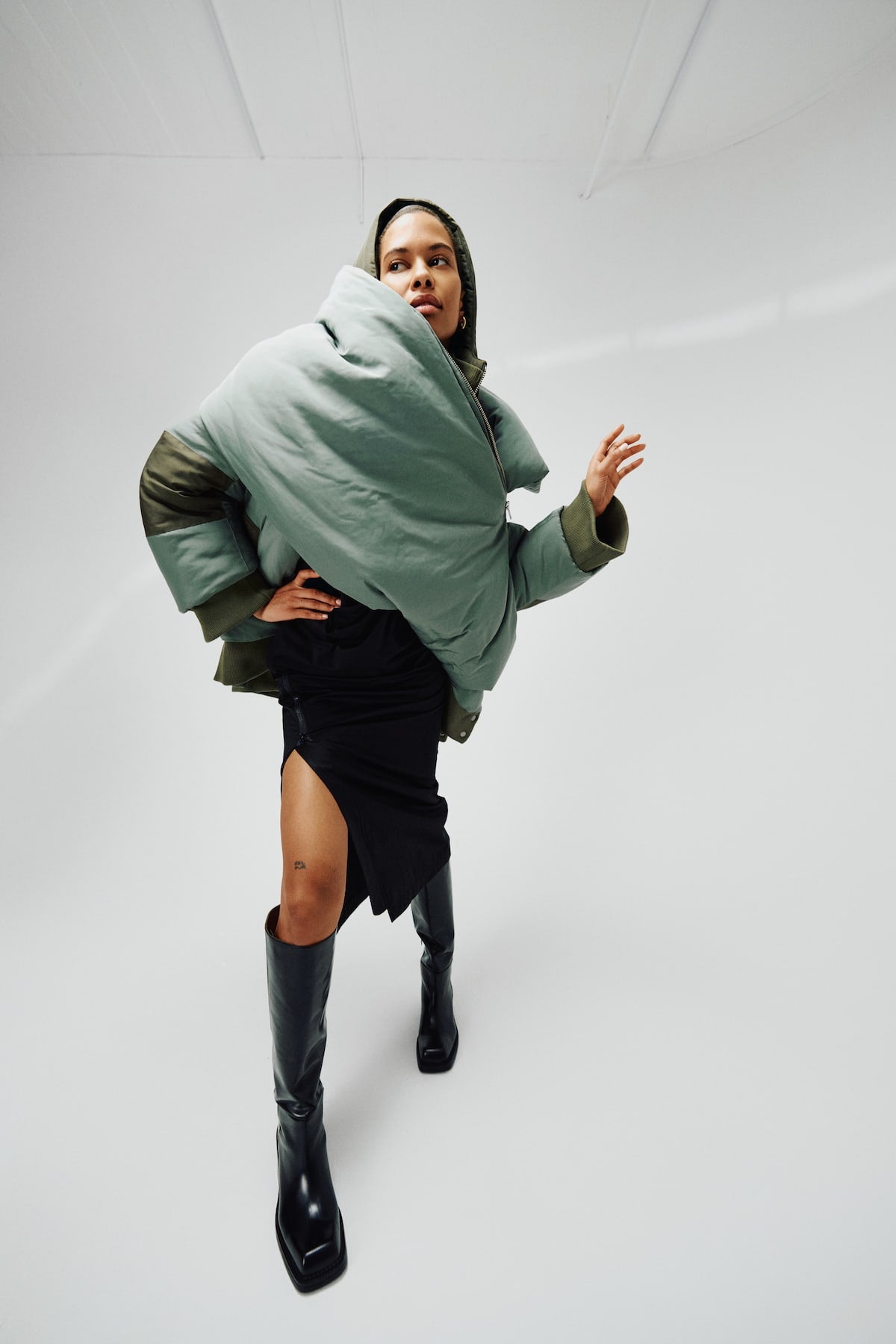 Chisa - Cotton fusion skirt I Pirate black 3 - Rabens Saloner