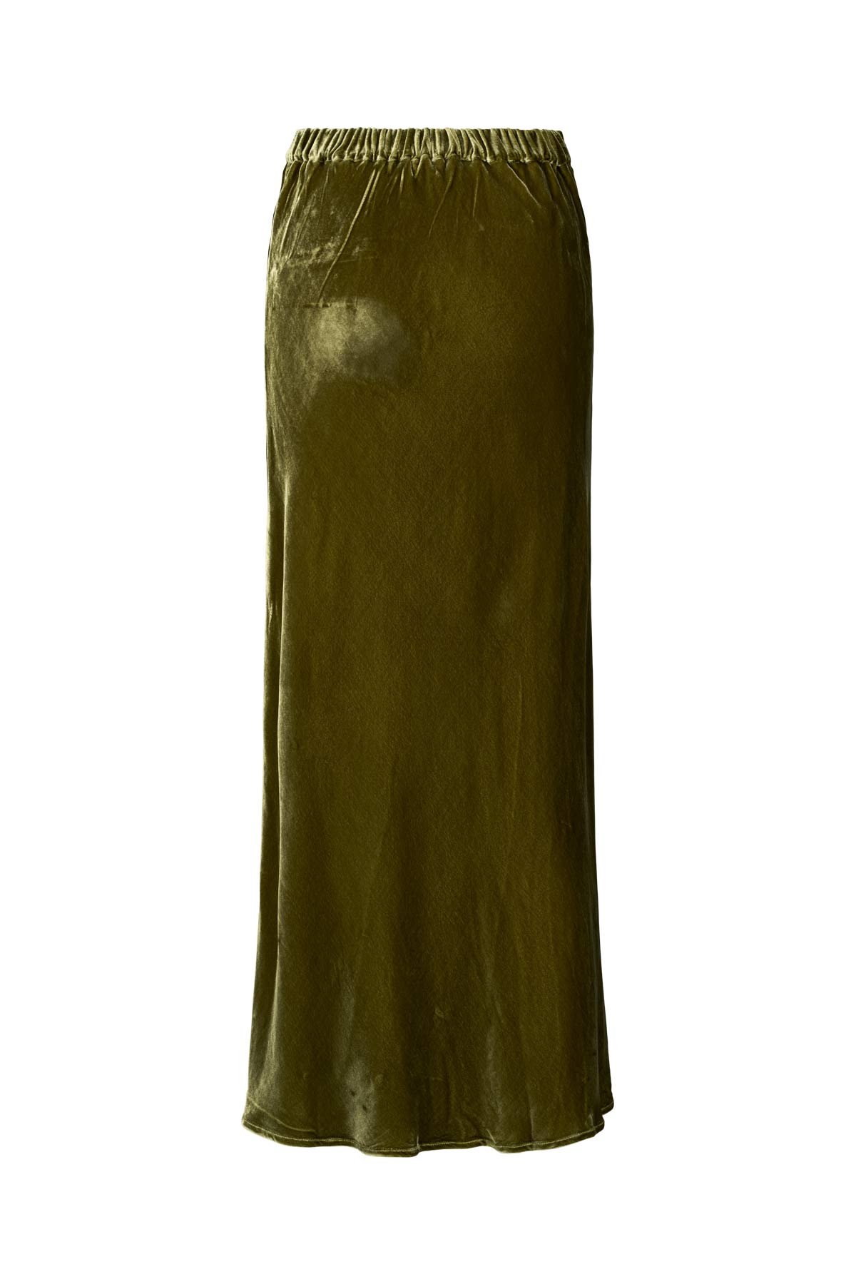 Ellery - Velvet bias skirt I Olive 5 - Rabens Saloner