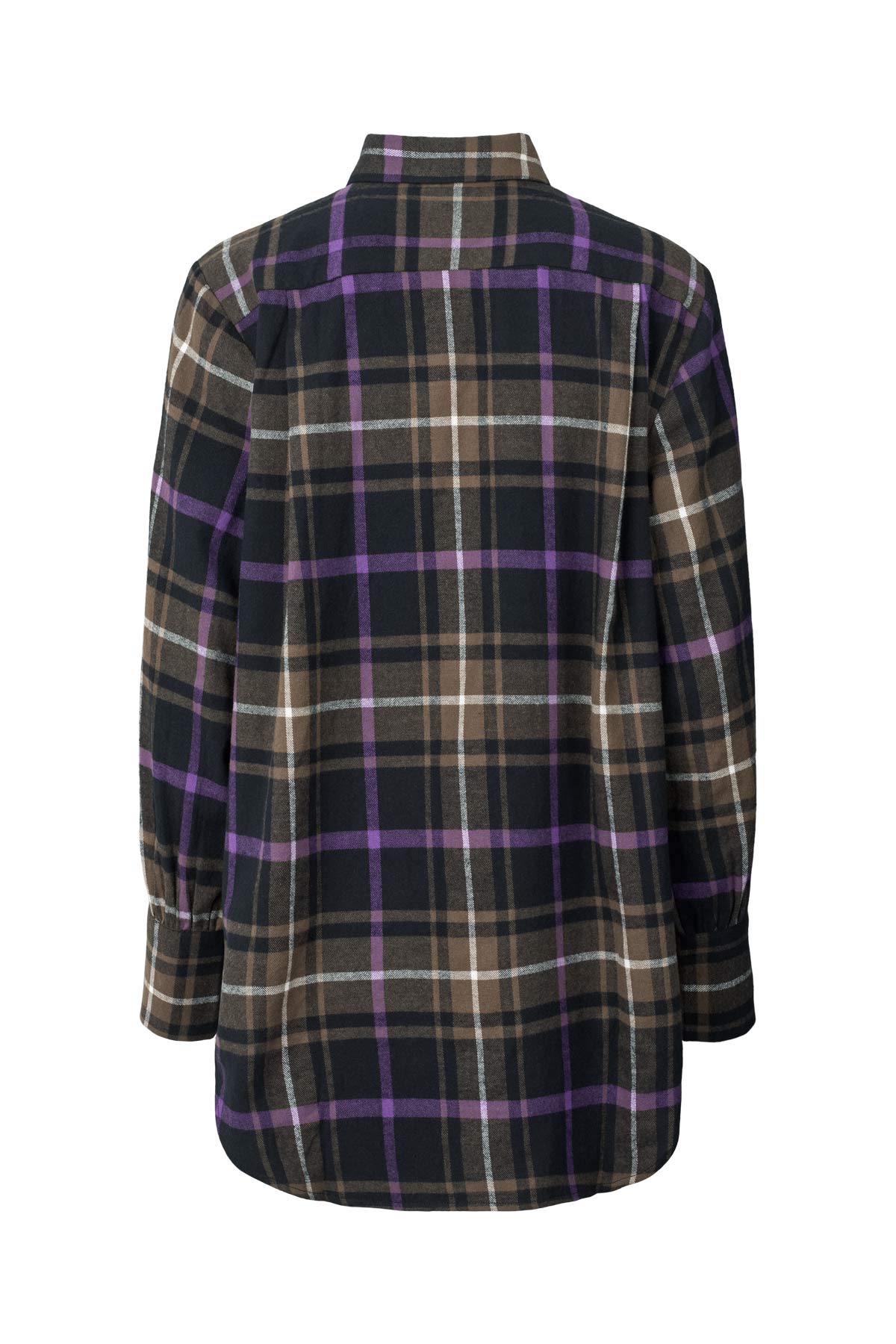 Mallory - Giant check shirt I Purple check combo 5 - Rabens Saloner