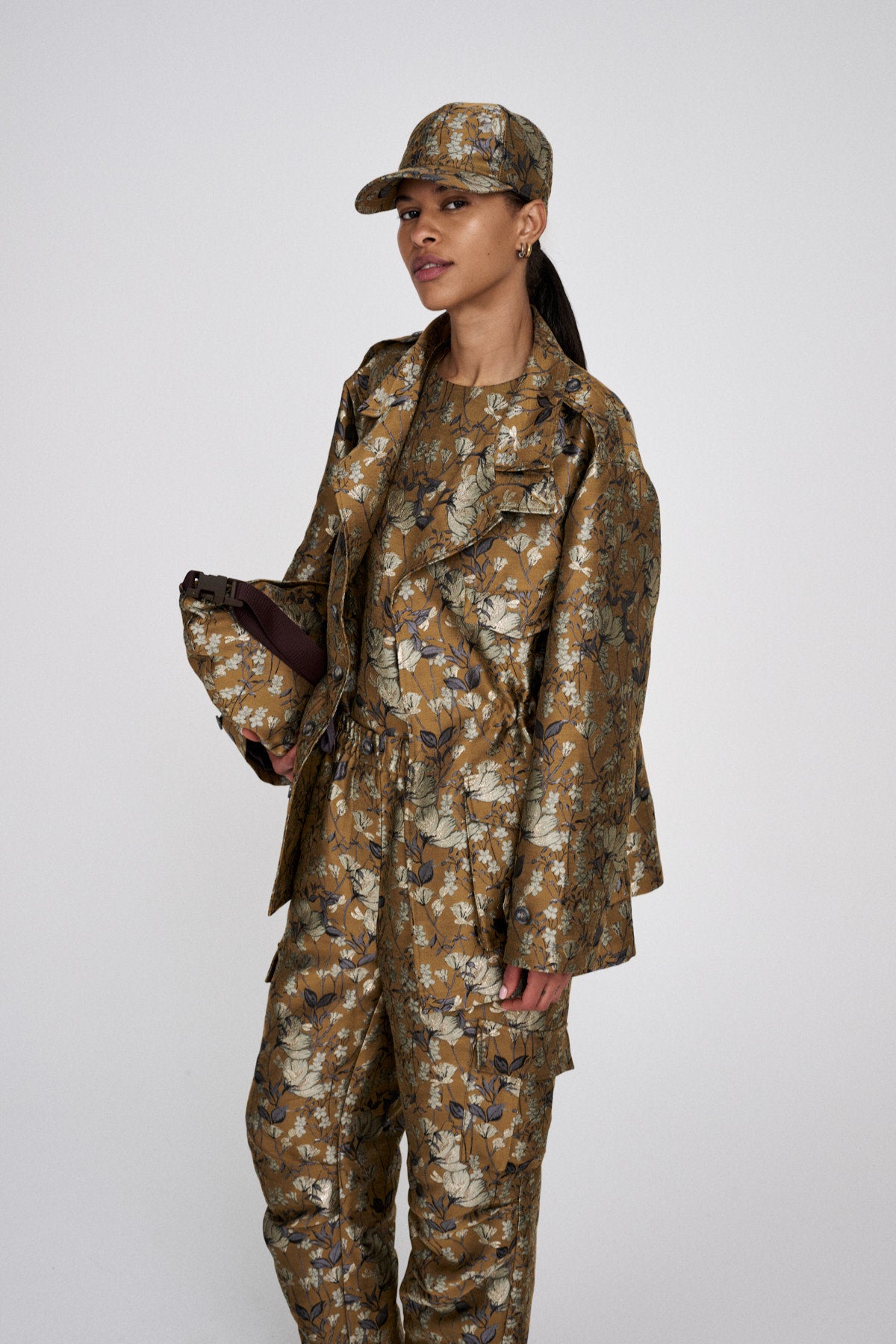 Mona - Ottoman jacquard cross bag I Golden combo 4 - Rabens Saloner