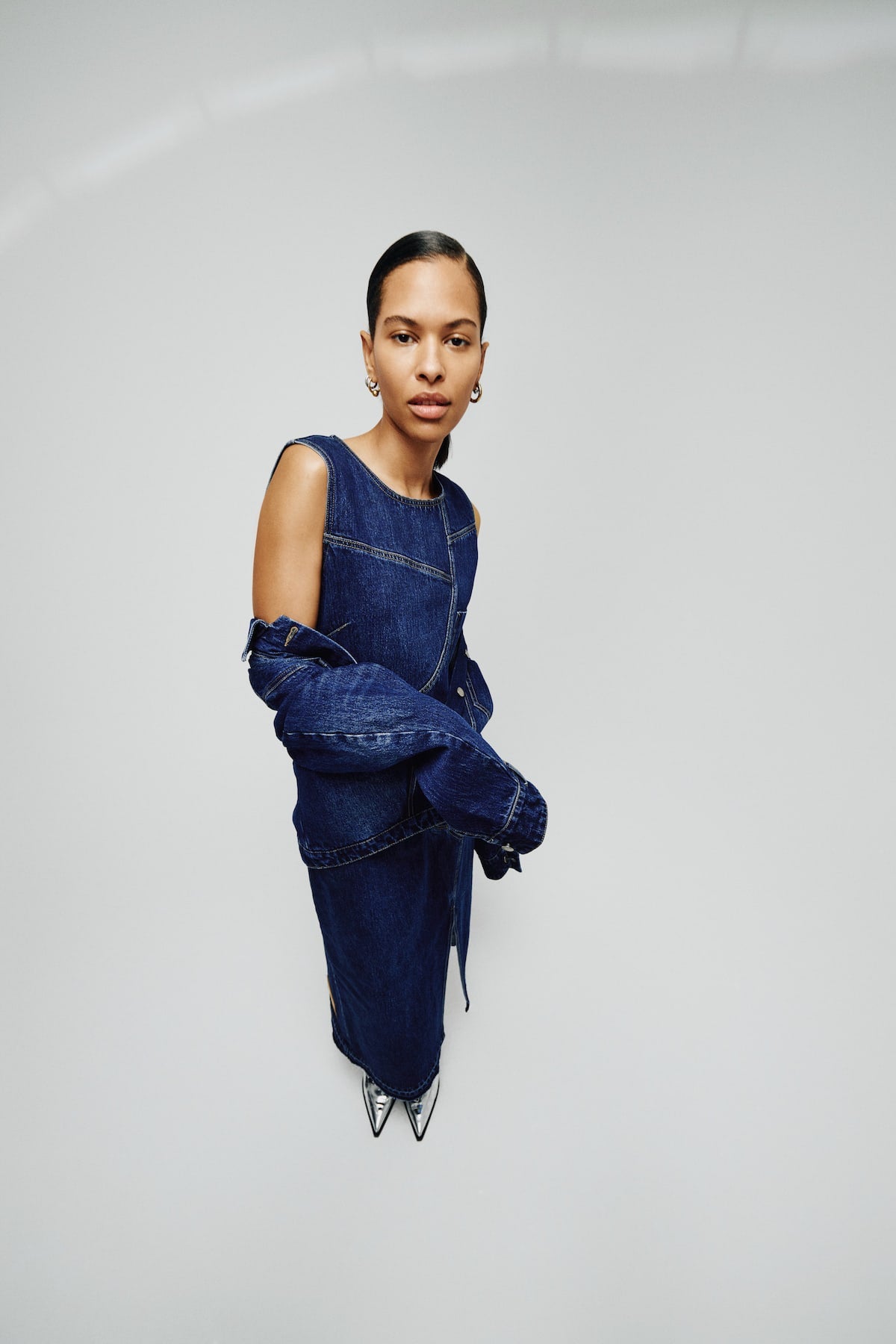 Inette - Patchwork denim dress I Dark washed indigo 6 - Rabens Saloner