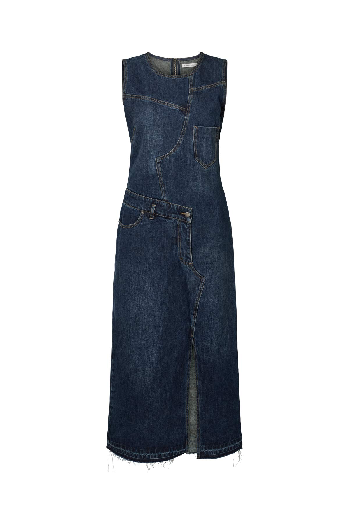 Inette - Patchwork denim dress I Dark washed indigo Dark washed indigo XS 8 - Rabens Saloner