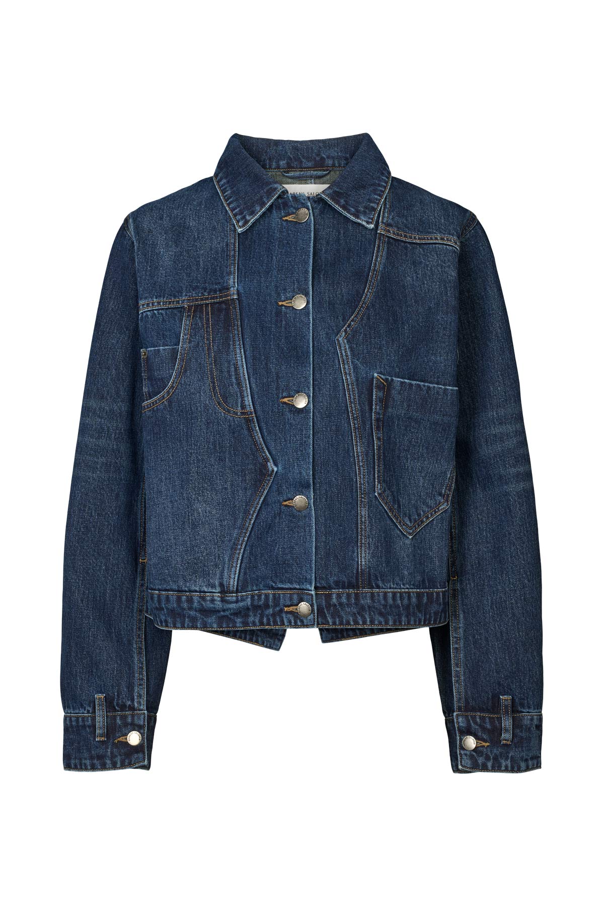 Janny - Patchwork denim jacket I Dark washed indigo Dark washed indigo XS 7 - Rabens Saloner